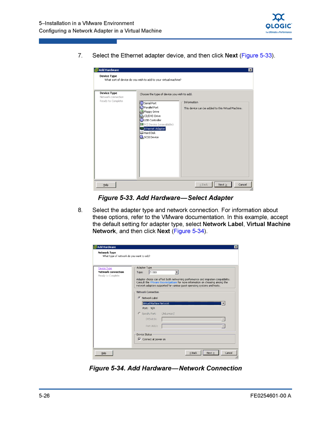 Q-Logic 8100 SERIES manual Add Hardware-Select Adapter 