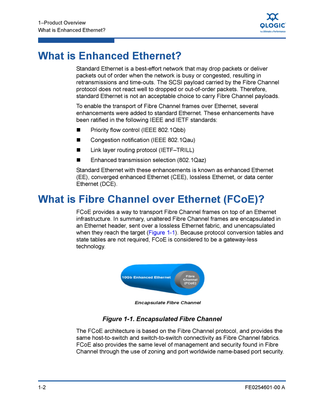 Q-Logic 8100 SERIES manual What is Enhanced Ethernet?, What is Fibre Channel over Ethernet FCoE? 