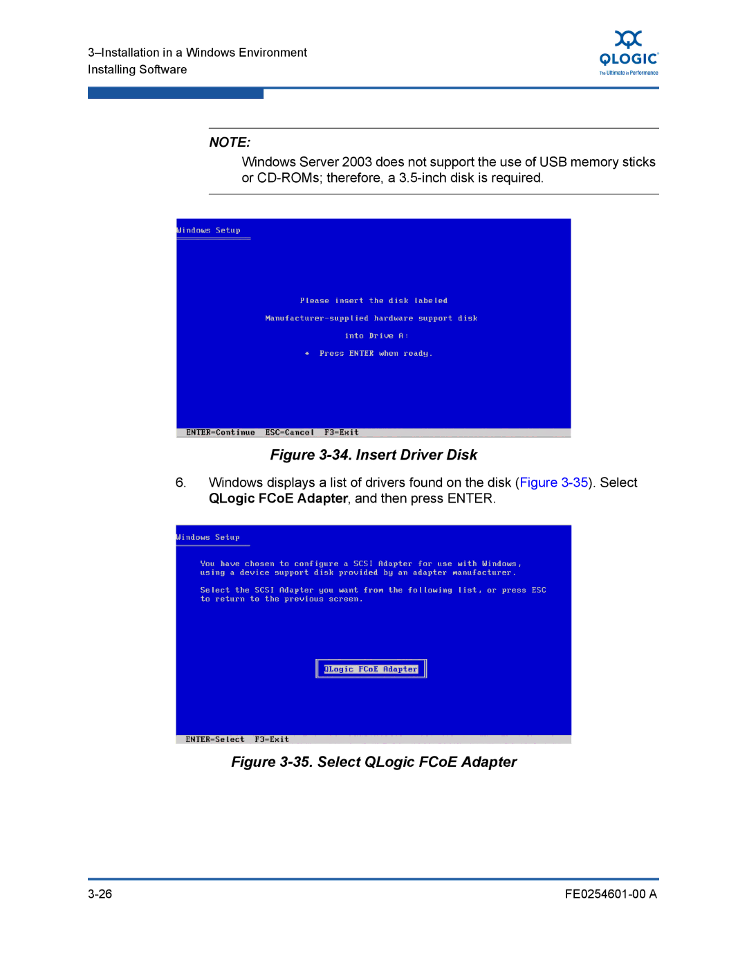 Q-Logic 8100 SERIES manual Insert Driver Disk 