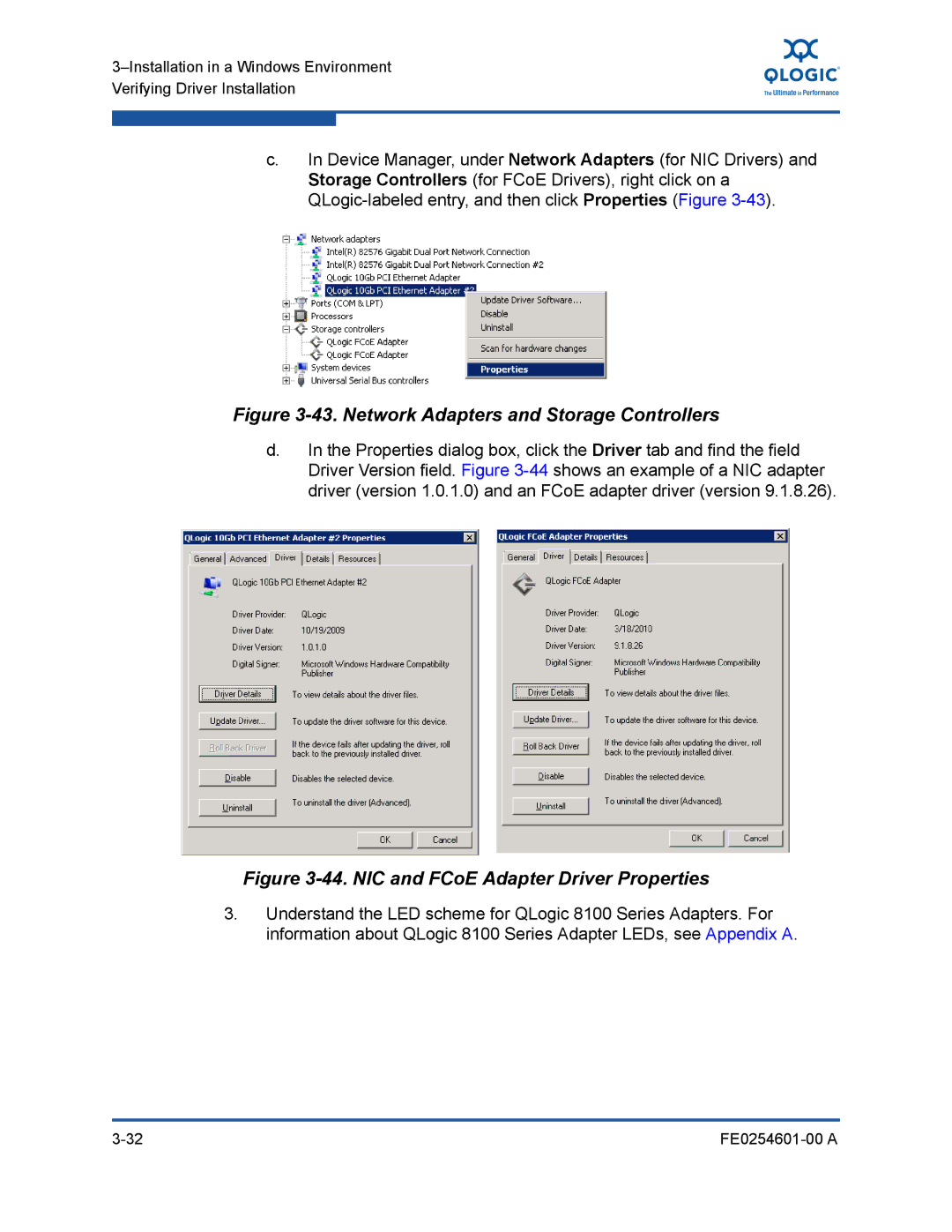 Q-Logic 8100 SERIES manual Network Adapters and Storage Controllers 