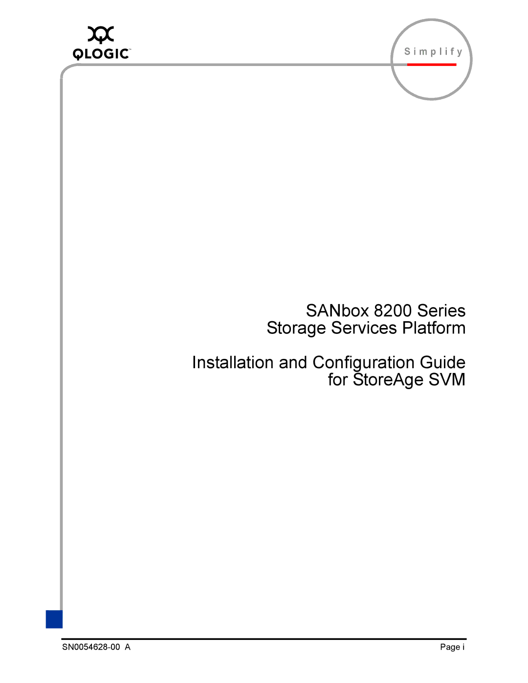 Q-Logic 8200 SERIES manual SANbox 8200 Series Storage Services Platform 