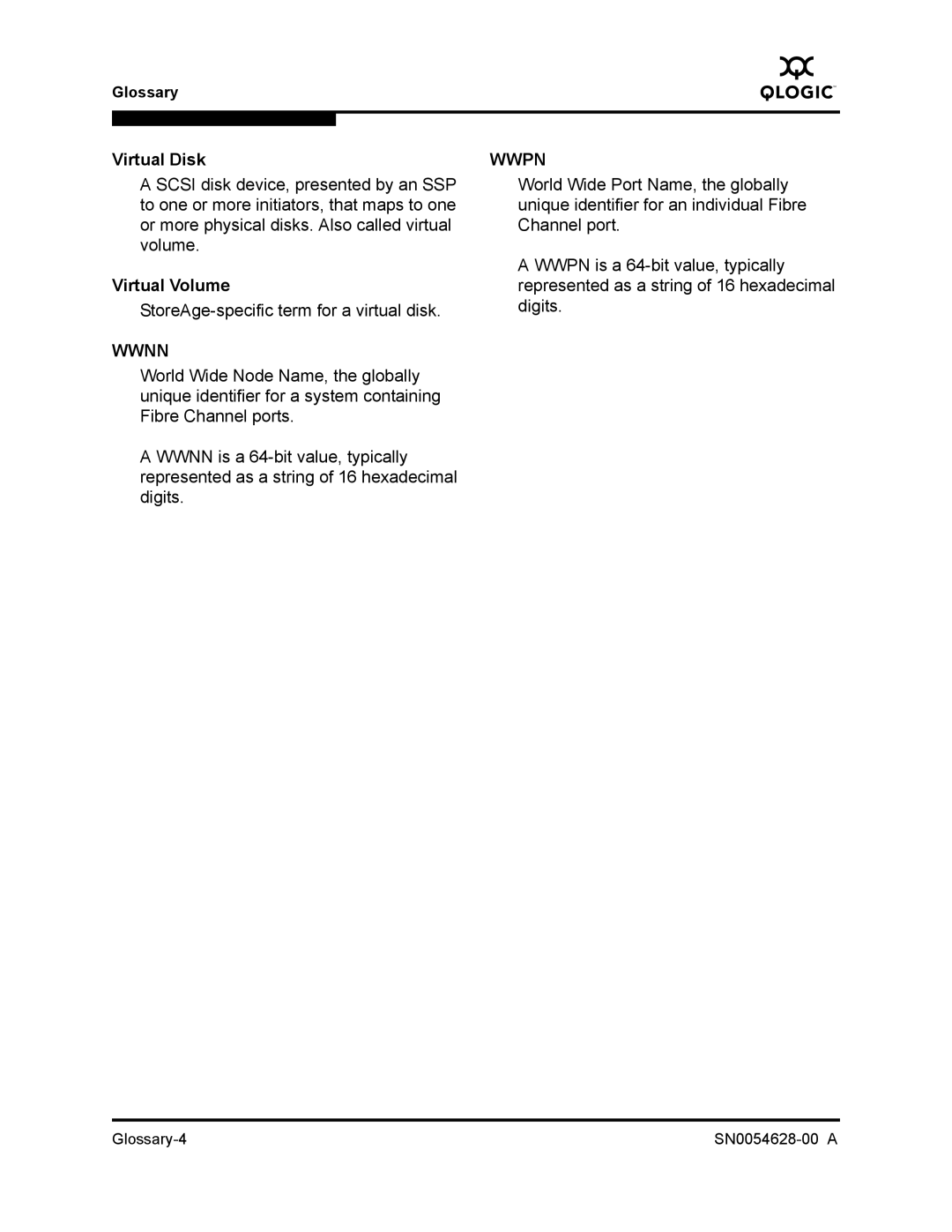 Q-Logic 8200 SERIES manual Virtual Disk, Virtual Volume 