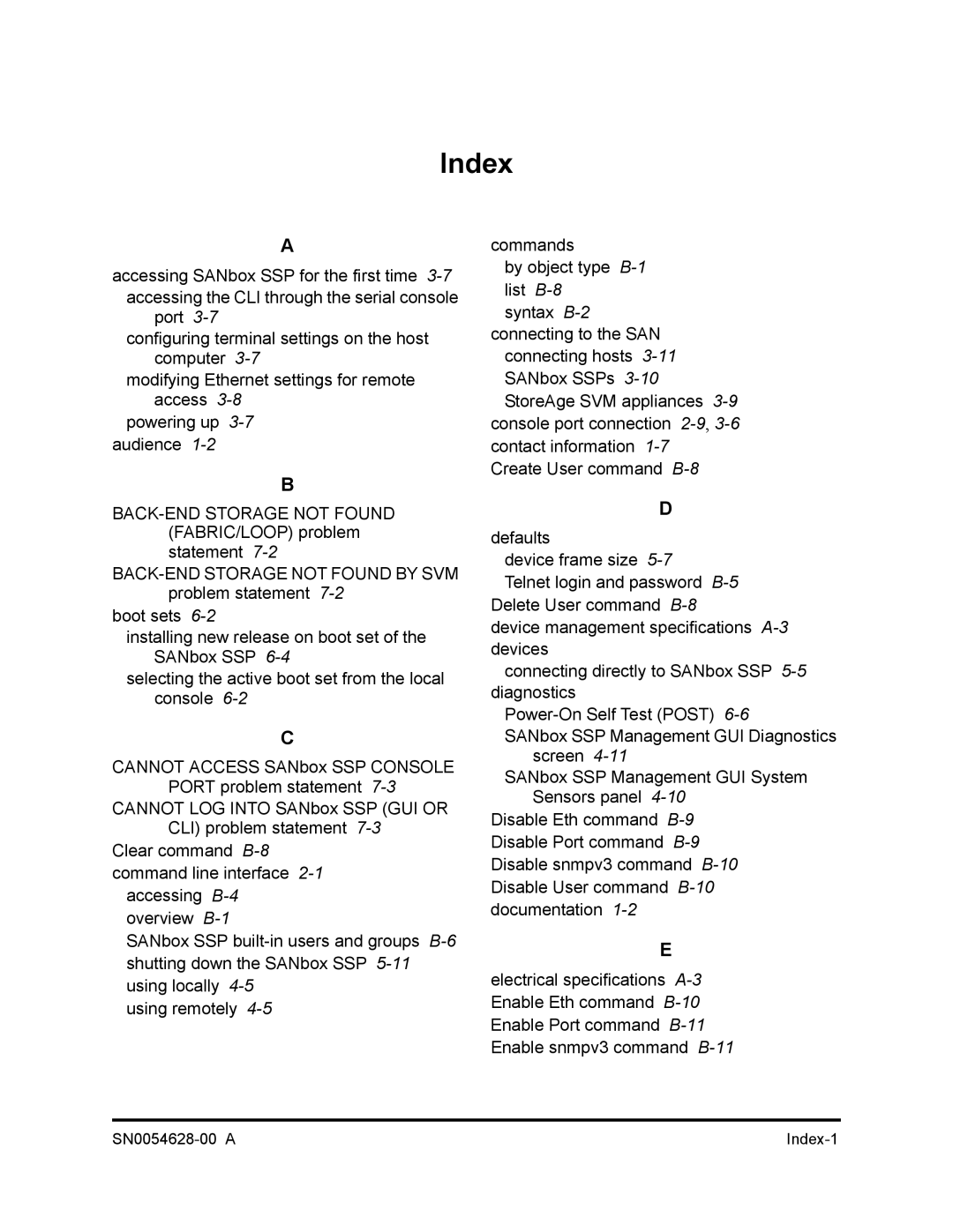 Q-Logic 8200 SERIES manual Index 