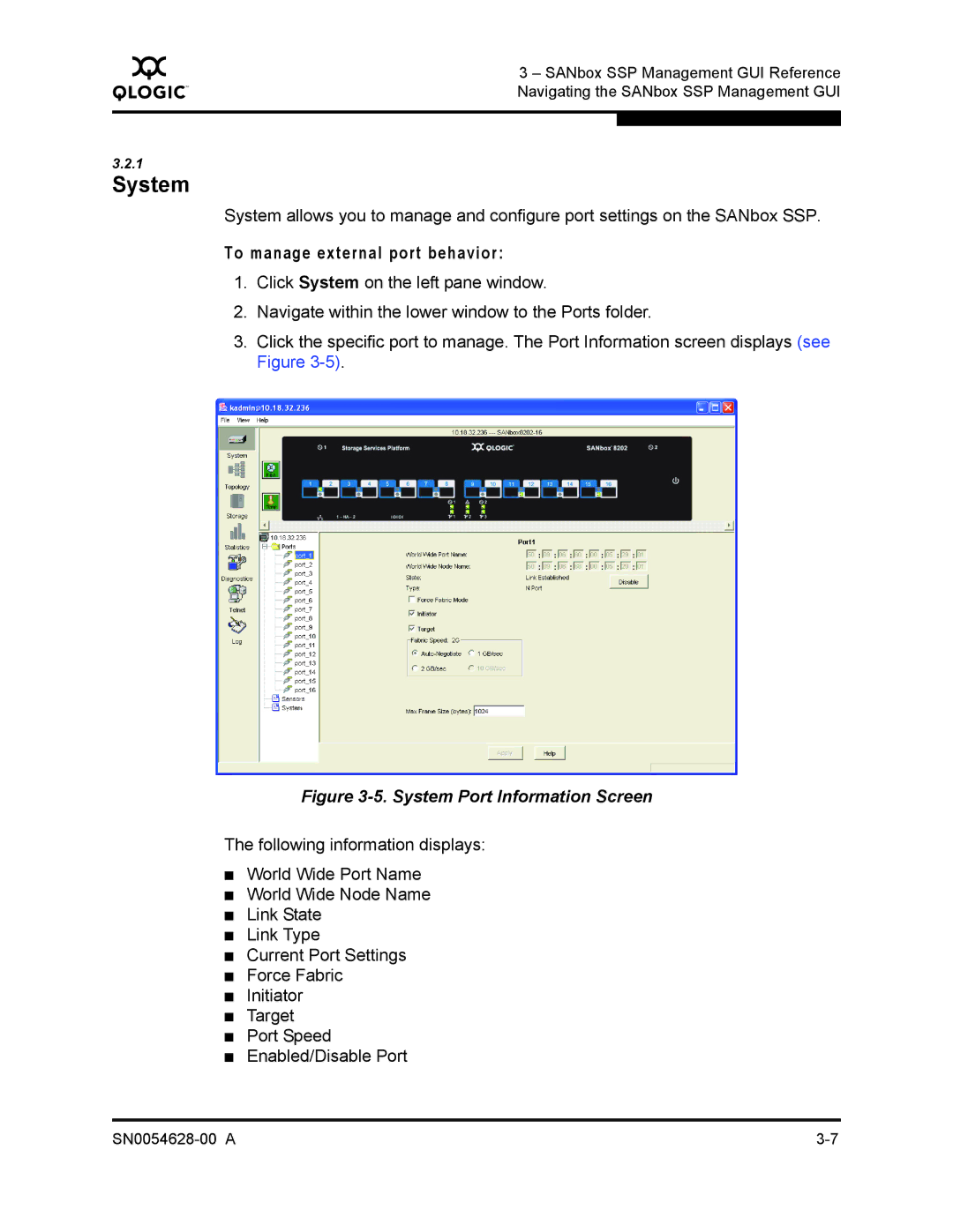 Q-Logic 8200 SERIES manual System, To manage external port behavior 