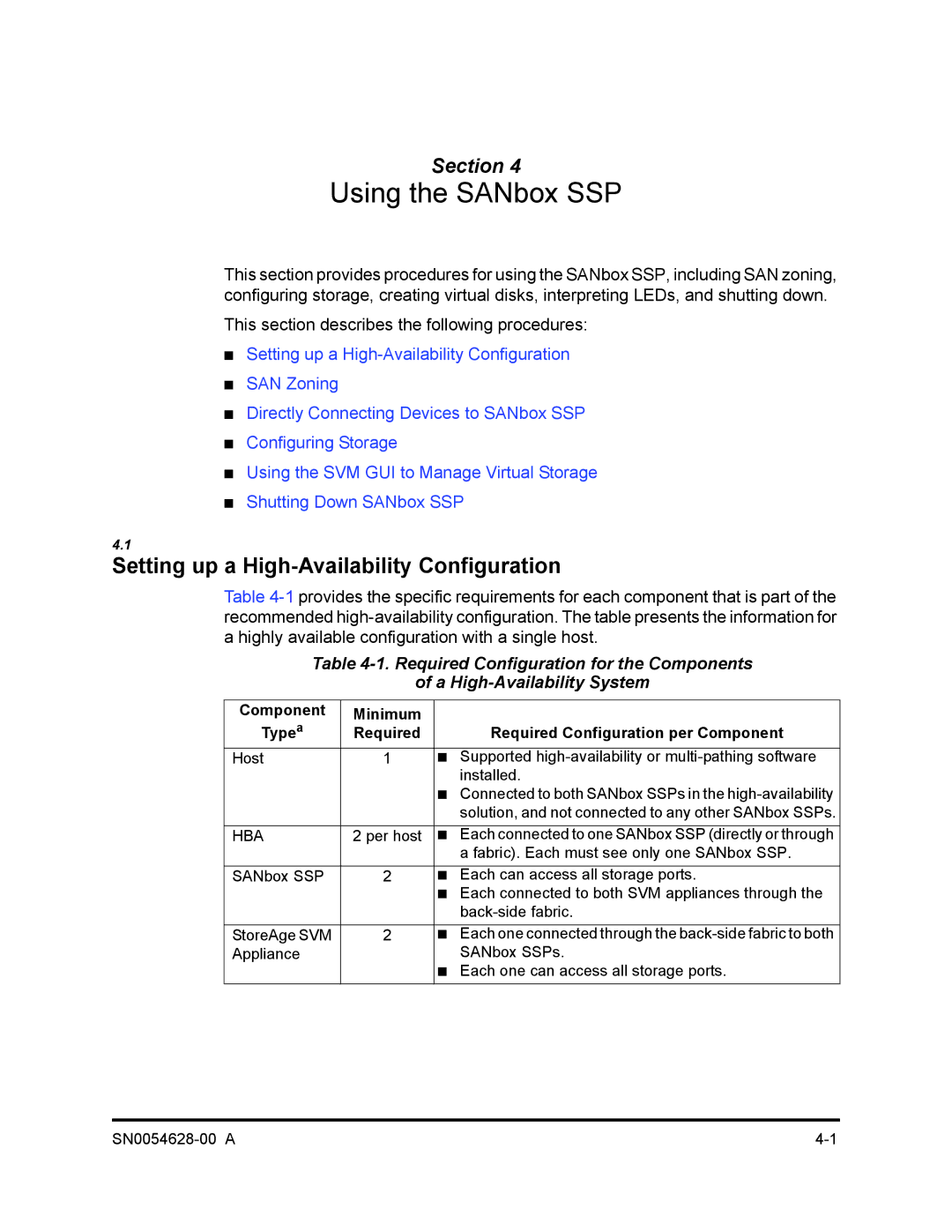 Q-Logic 8200 SERIES manual Using the SANbox SSP, Setting up a High-Availability Configuration 