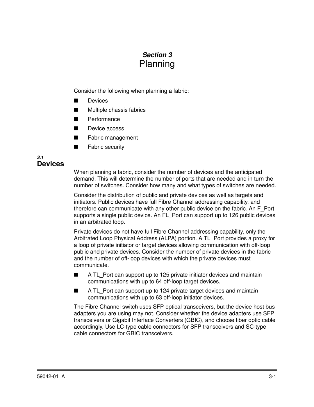 Q-Logic 8C manual Planning, Devices 