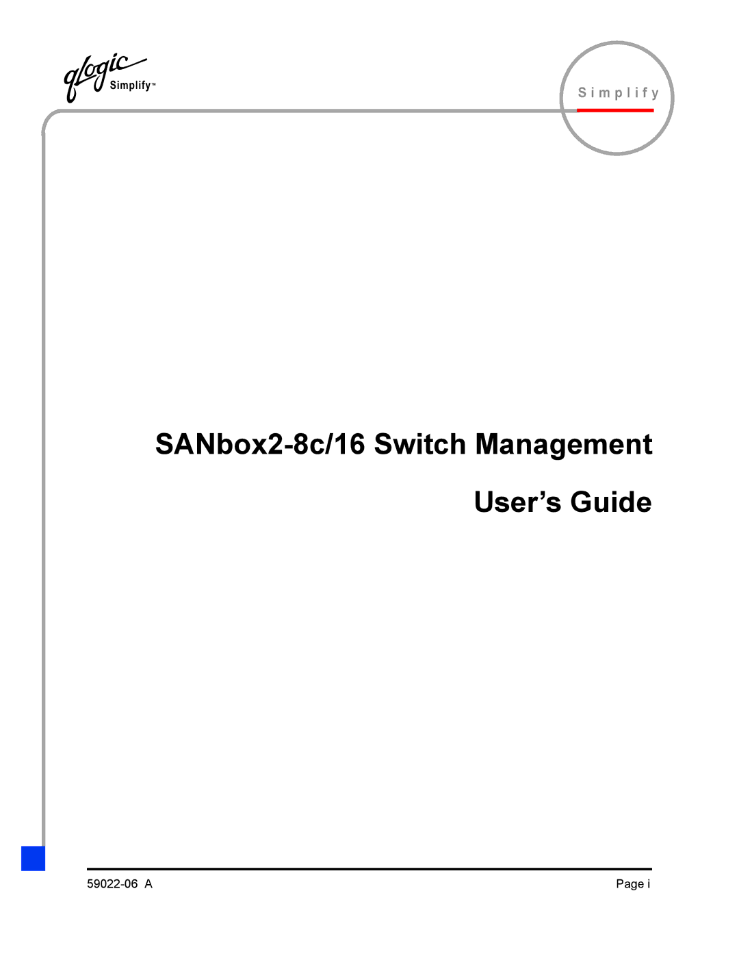 Q-Logic 8C/16 manual SANbox2-8c/16 Switch Management User’s Guide 