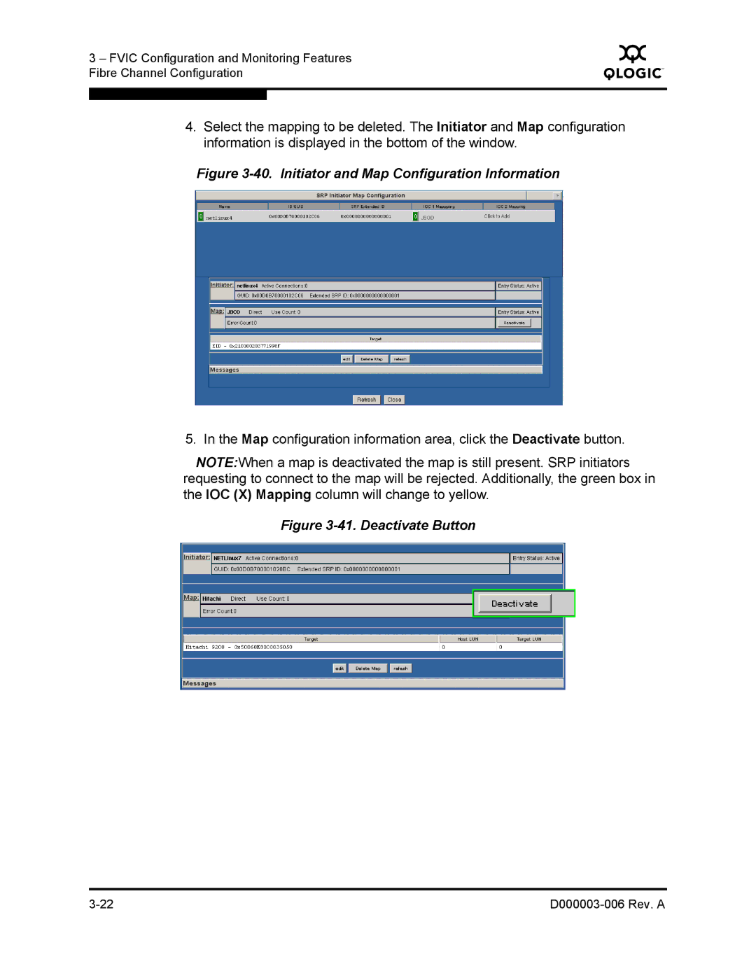 Q-Logic 9000 manual Initiator and Map Configuration Information 