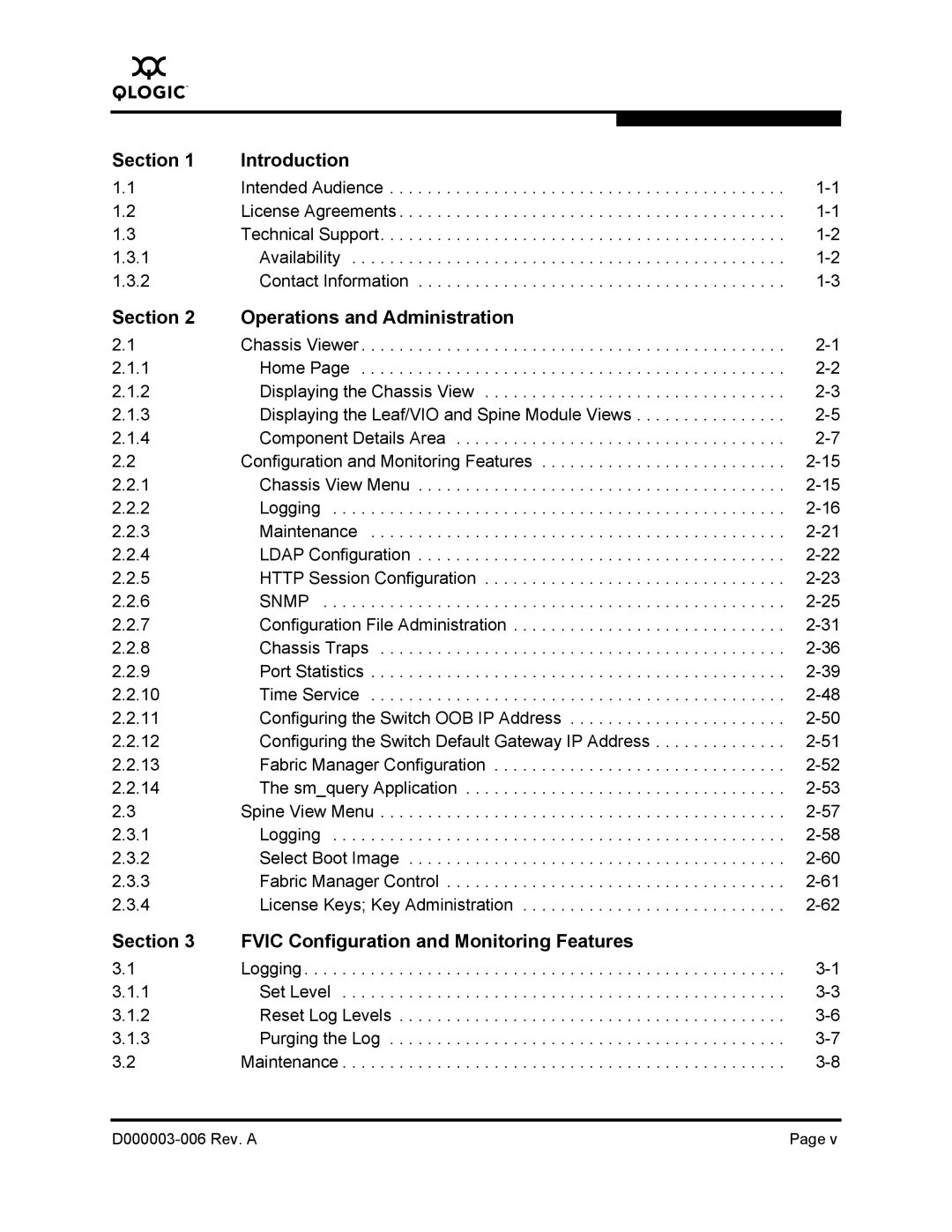 Q-Logic 9000 manual Section Introduction 