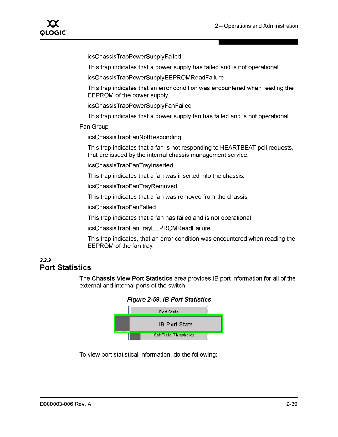 Q-Logic 9000 manual IB Port Statistics 