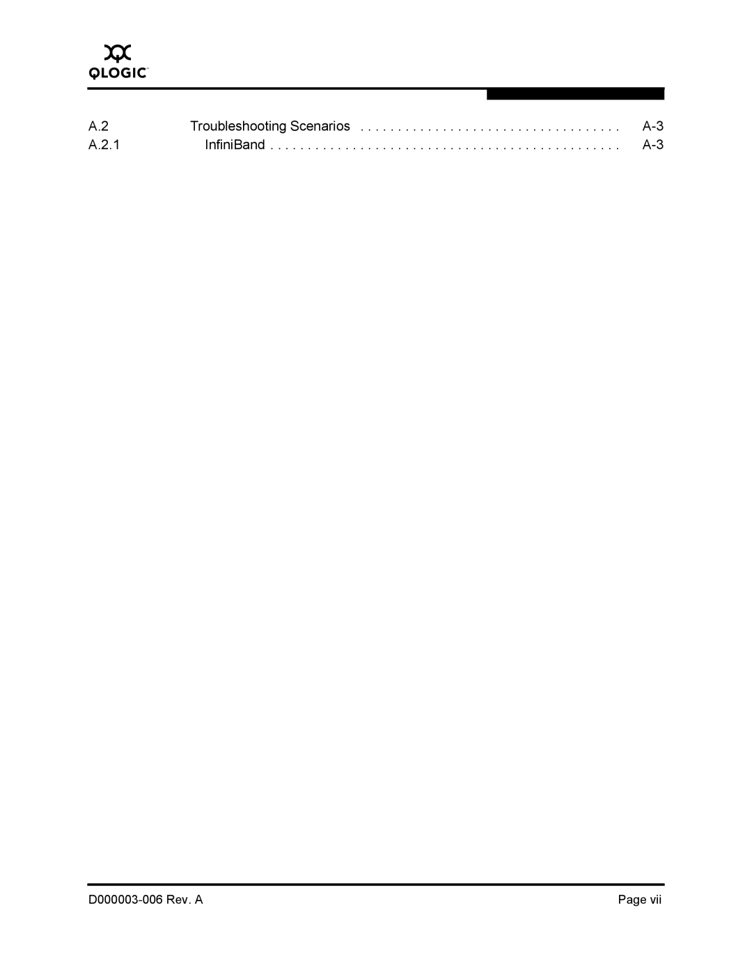 Q-Logic 9000 manual Troubleshooting Scenarios InfiniBand 