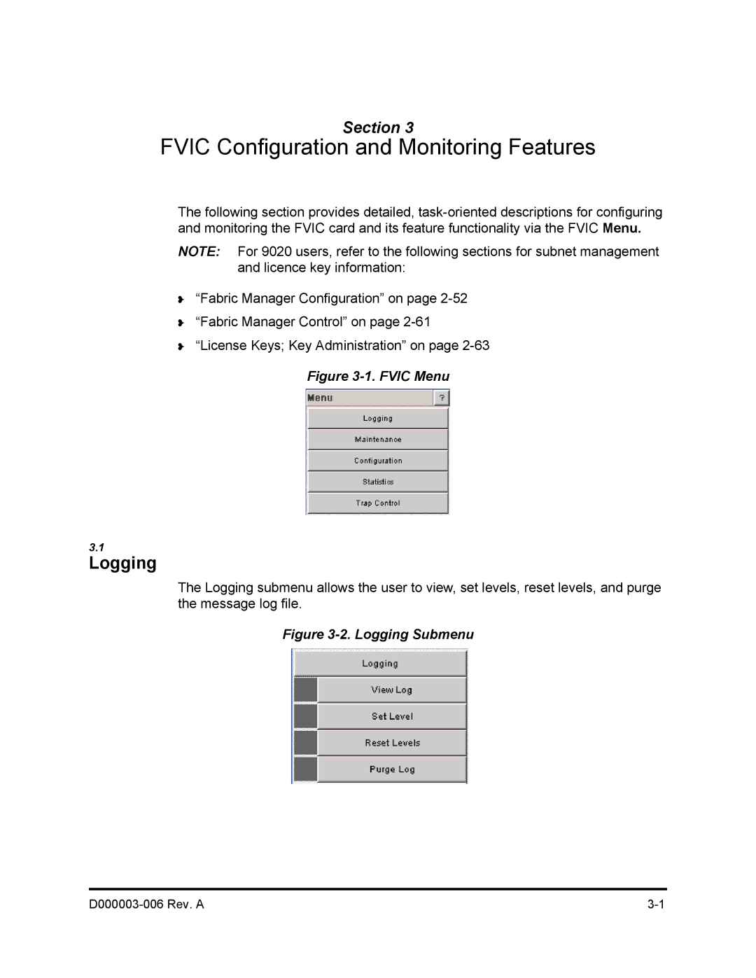 Q-Logic 9000 manual Fvic Configuration and Monitoring Features 