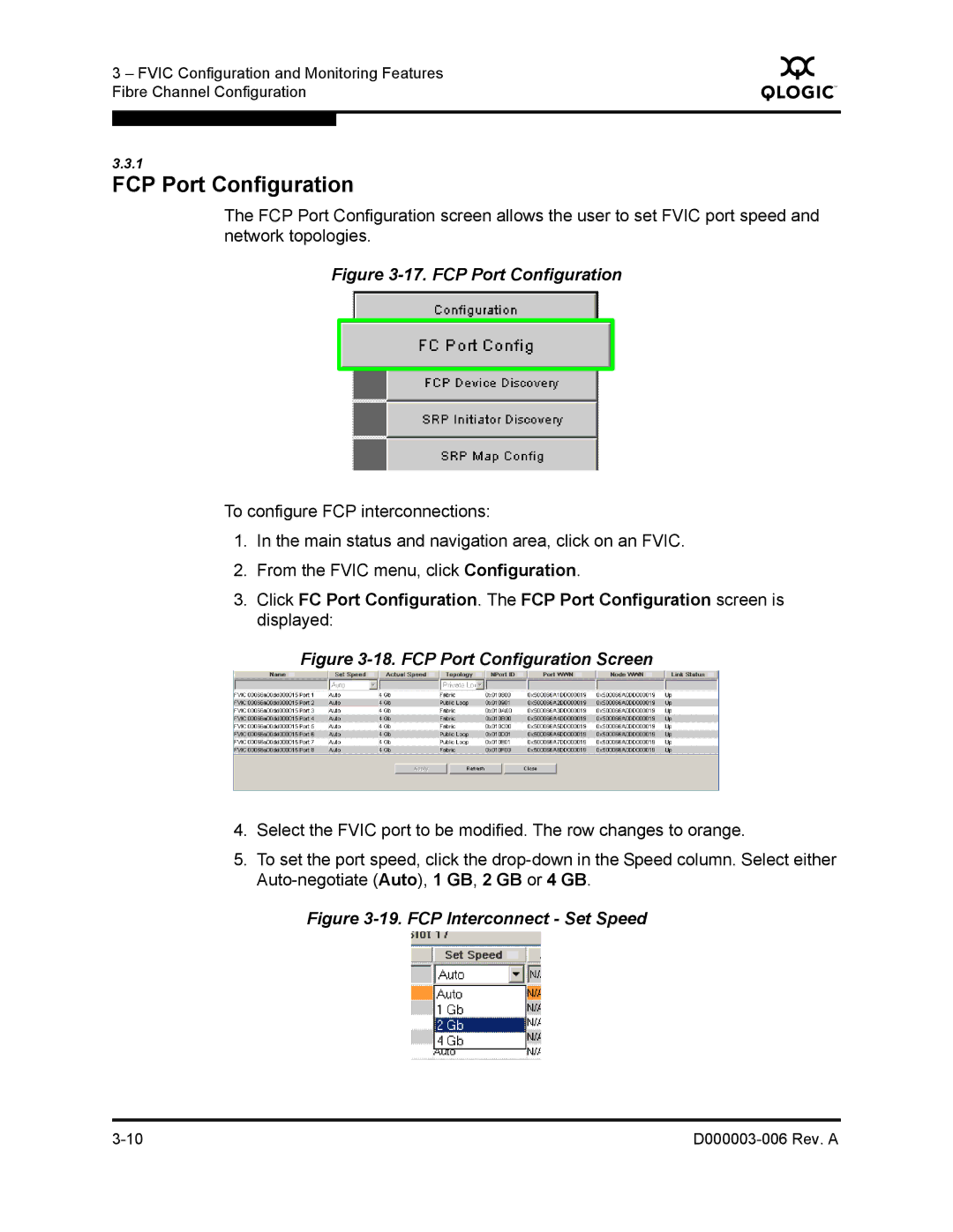 Q-Logic 9000 manual FCP Port Configuration 