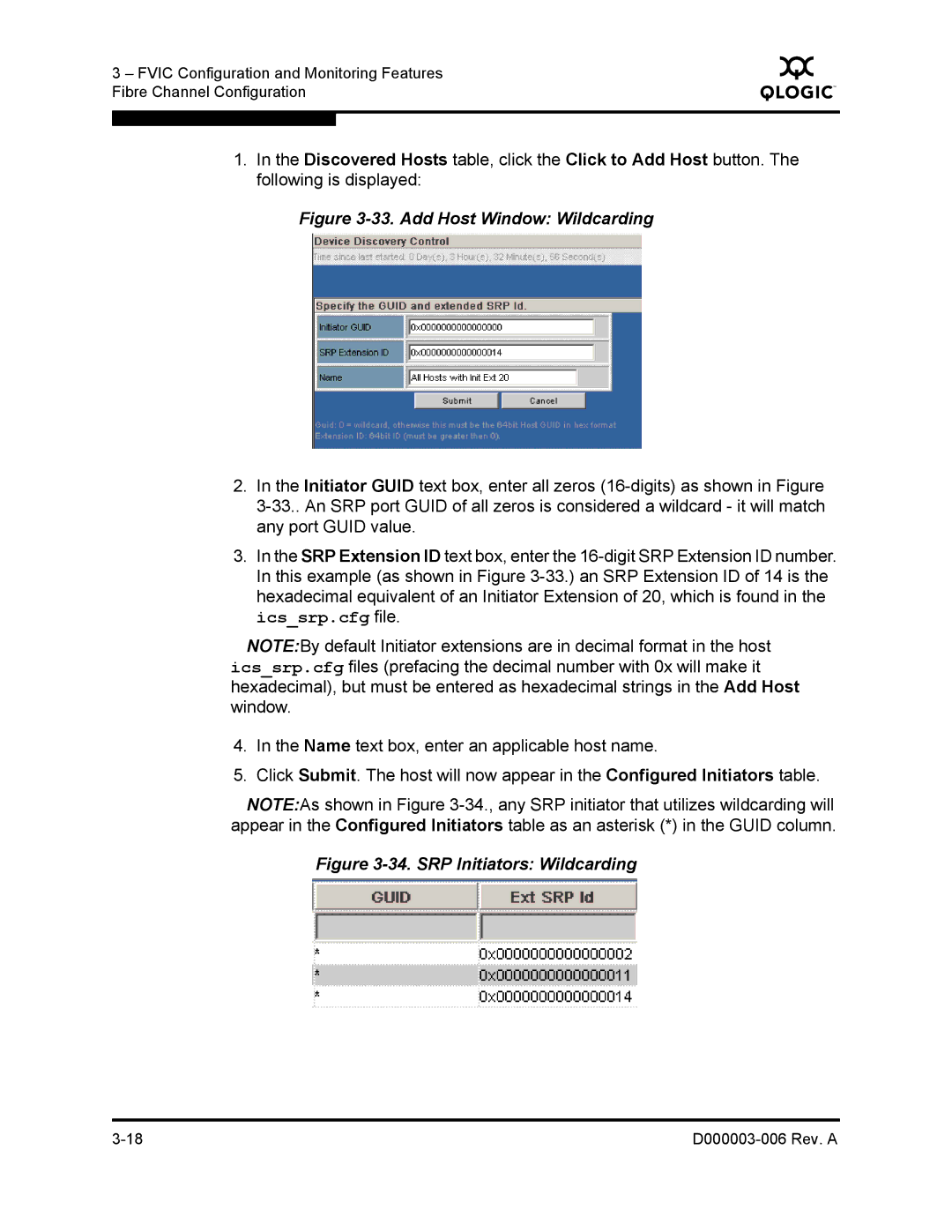 Q-Logic 9000 manual Add Host Window Wildcarding 