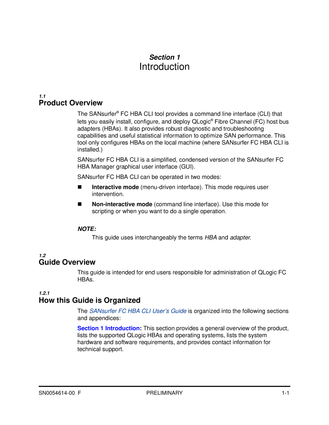 Q-Logic FC HBA CLI manual Product Overview, Guide Overview, How this Guide is Organized 