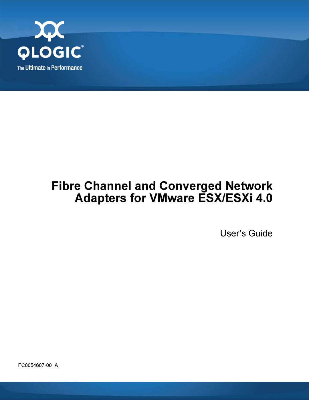 Q-Logic FC0054607-00 A manual User’s Guide 