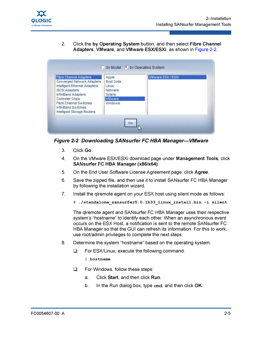Q-Logic FC0054607-00 A manual Downloading SANsurfer FC HBA Manager-VMware 