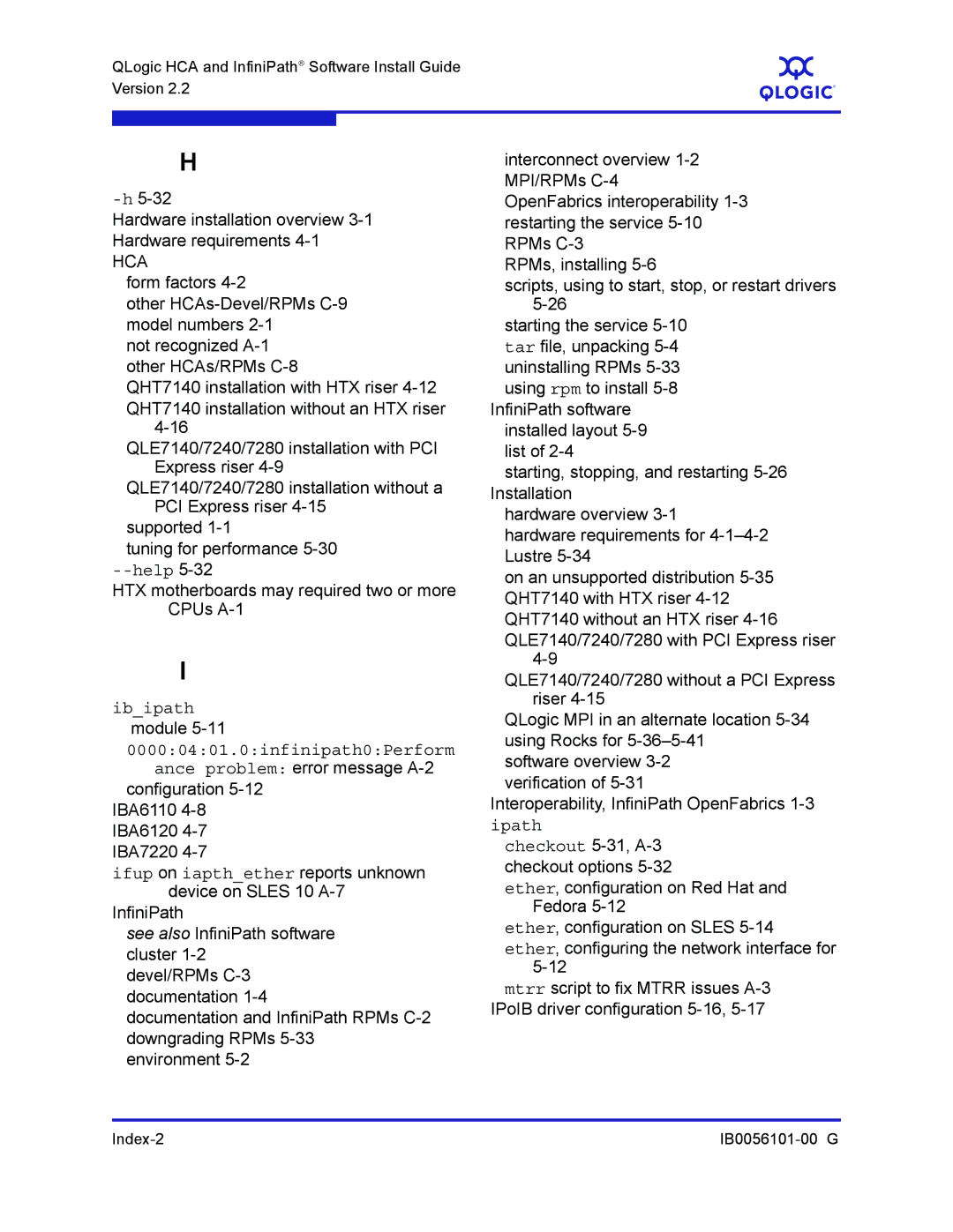 Q-Logic IB0056101-00 G manual Help 