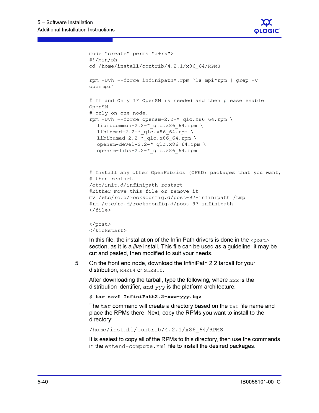 Q-Logic IB0056101-00 G manual Home/install/contrib/4.2.1/x8664/RPMS 