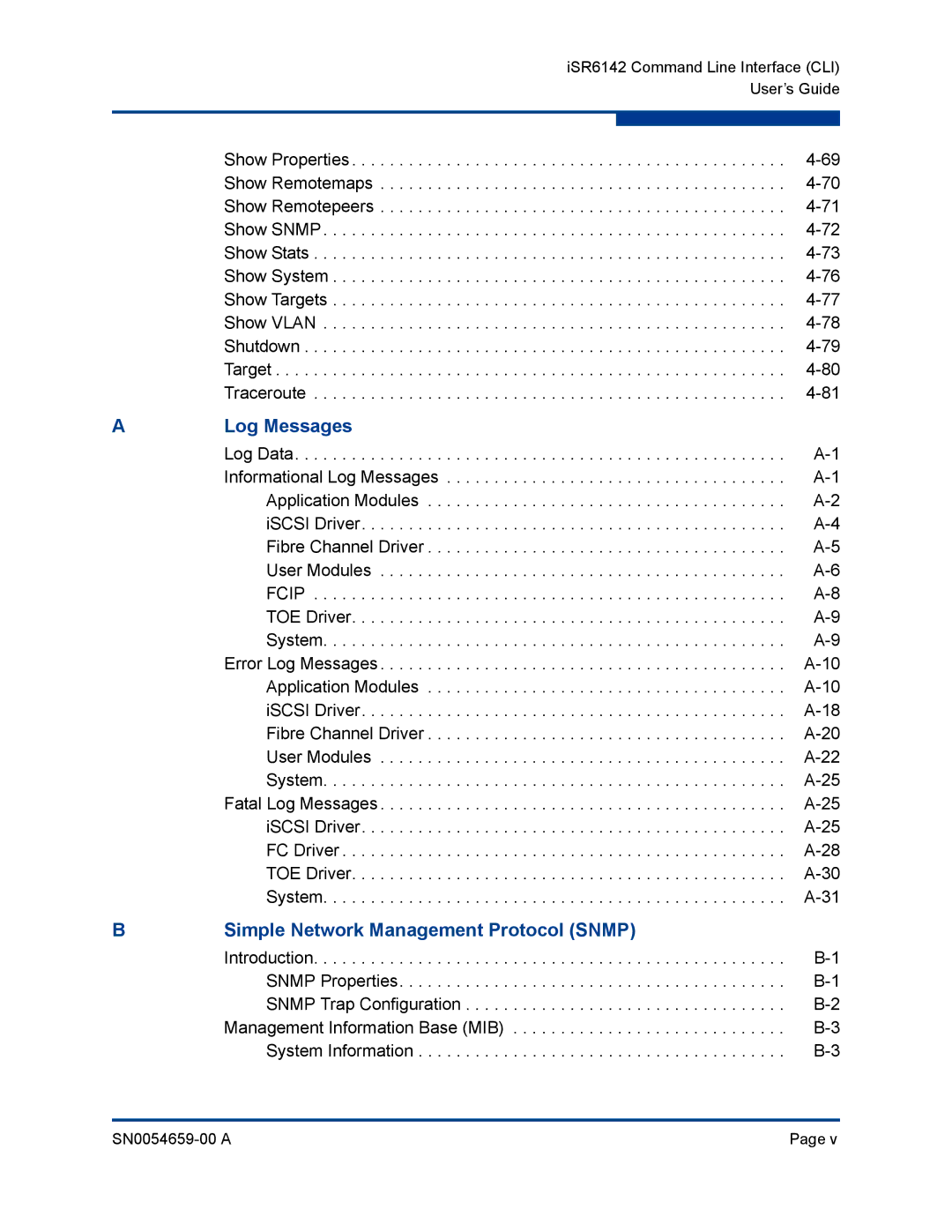 Q-Logic ISR6142 manual Log Messages 