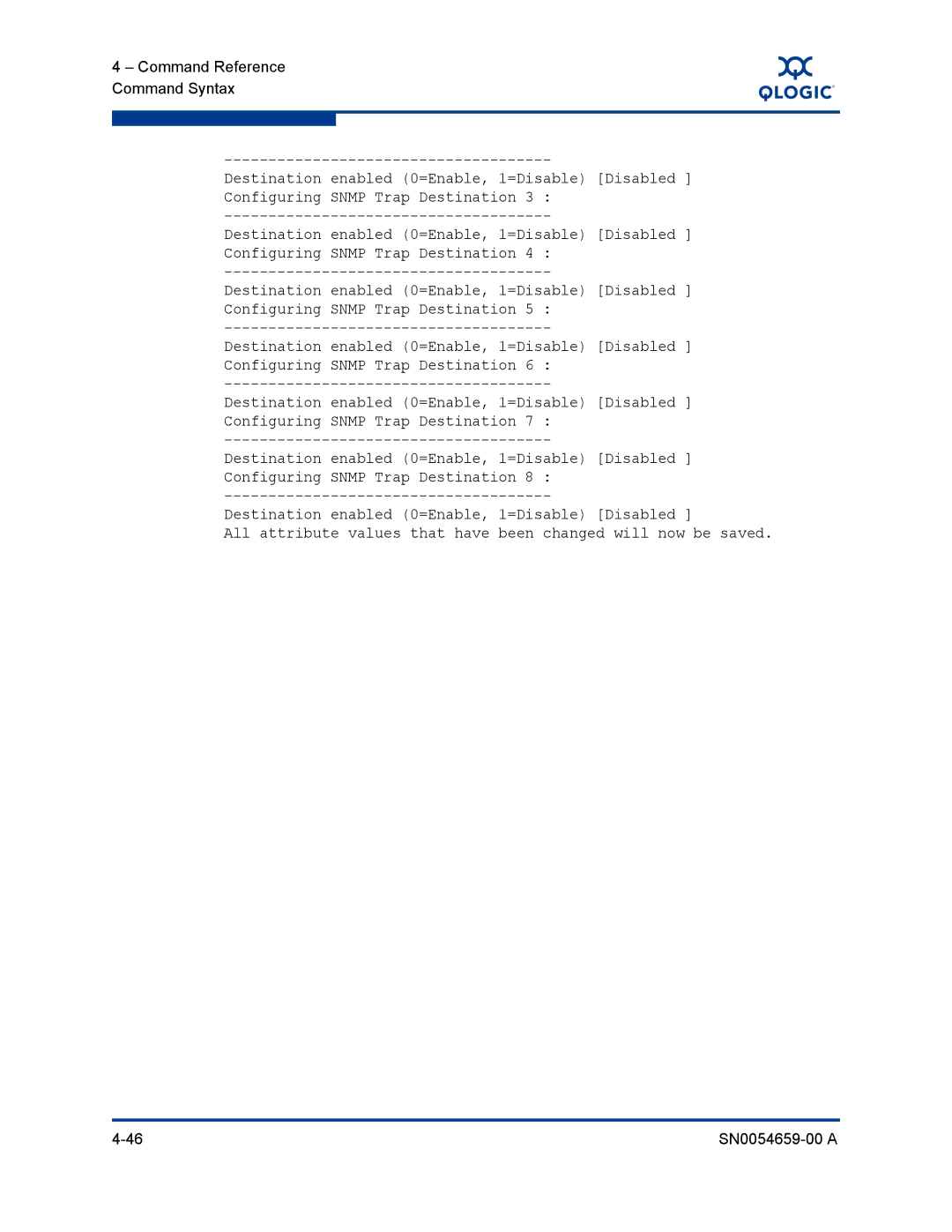 Q-Logic ISR6142 manual Command Reference Command Syntax 