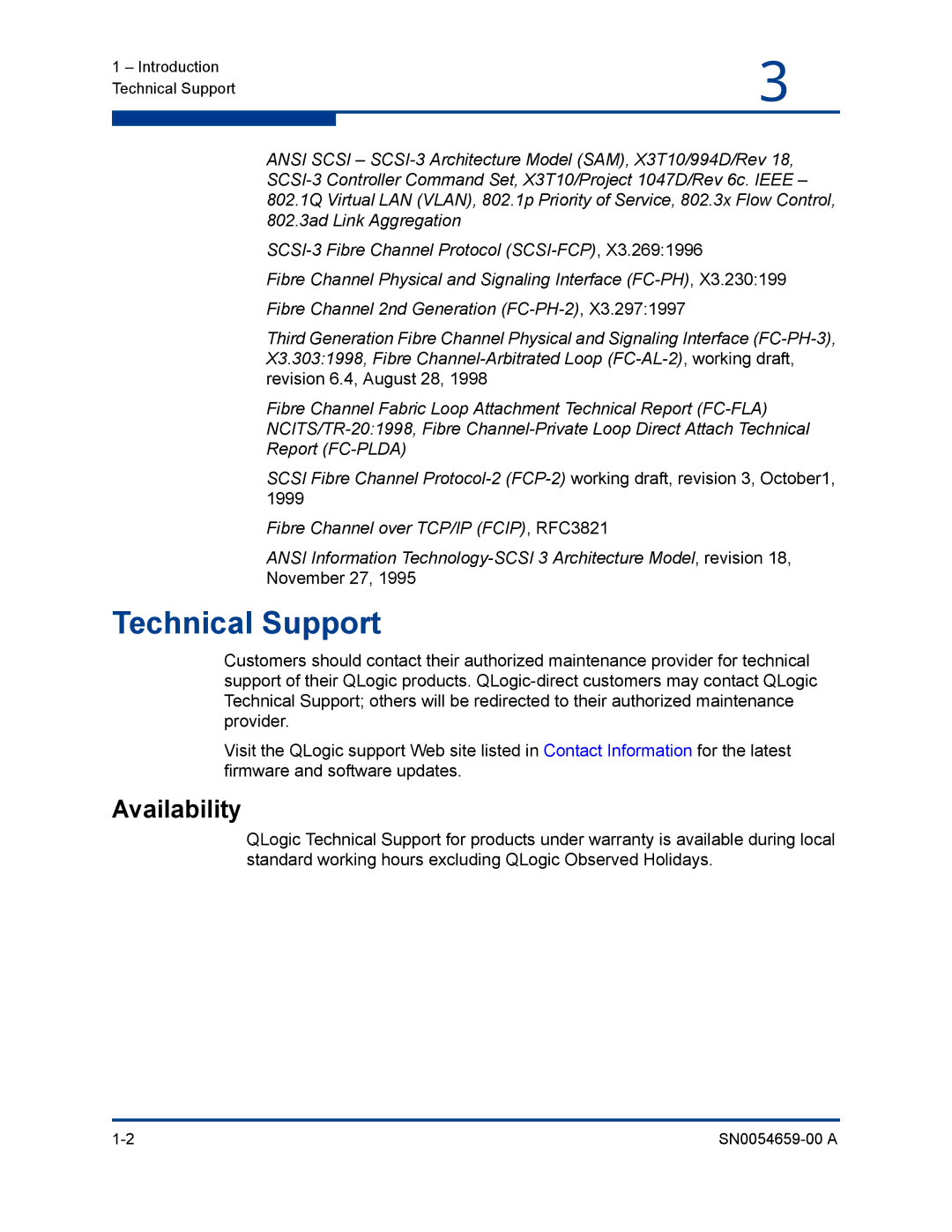 Q-Logic ISR6142 manual Technical Support, Availability 