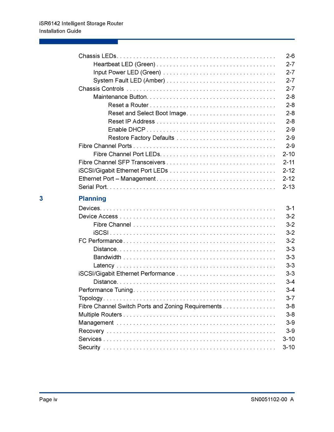 Q-Logic ISR6142 manual Planning 