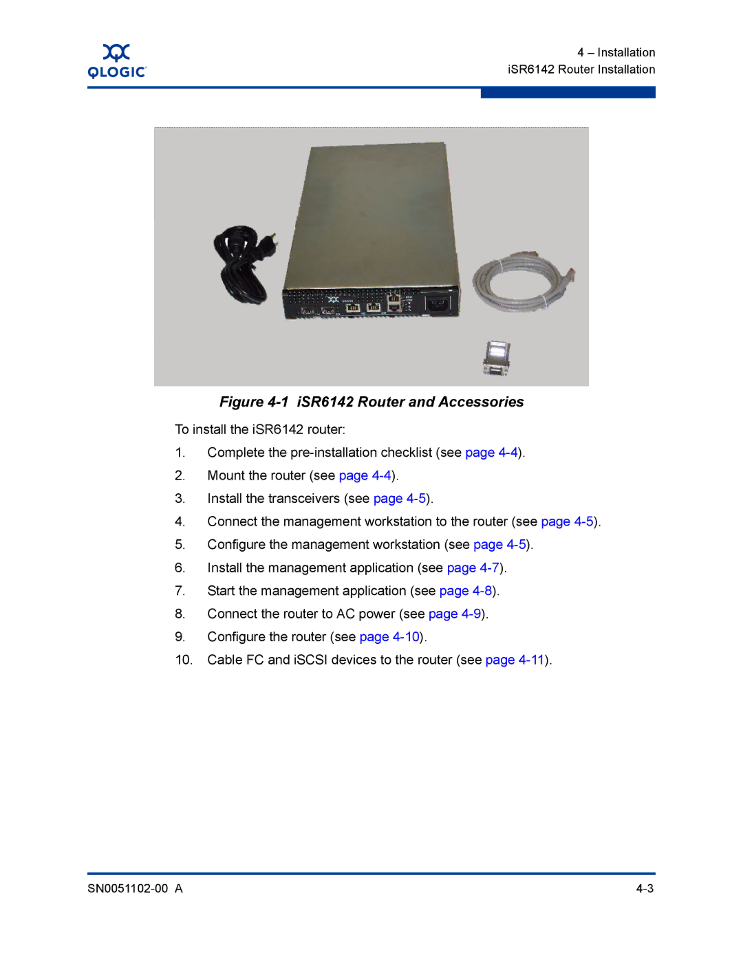 Q-Logic manual ISR6142 Router and Accessories 