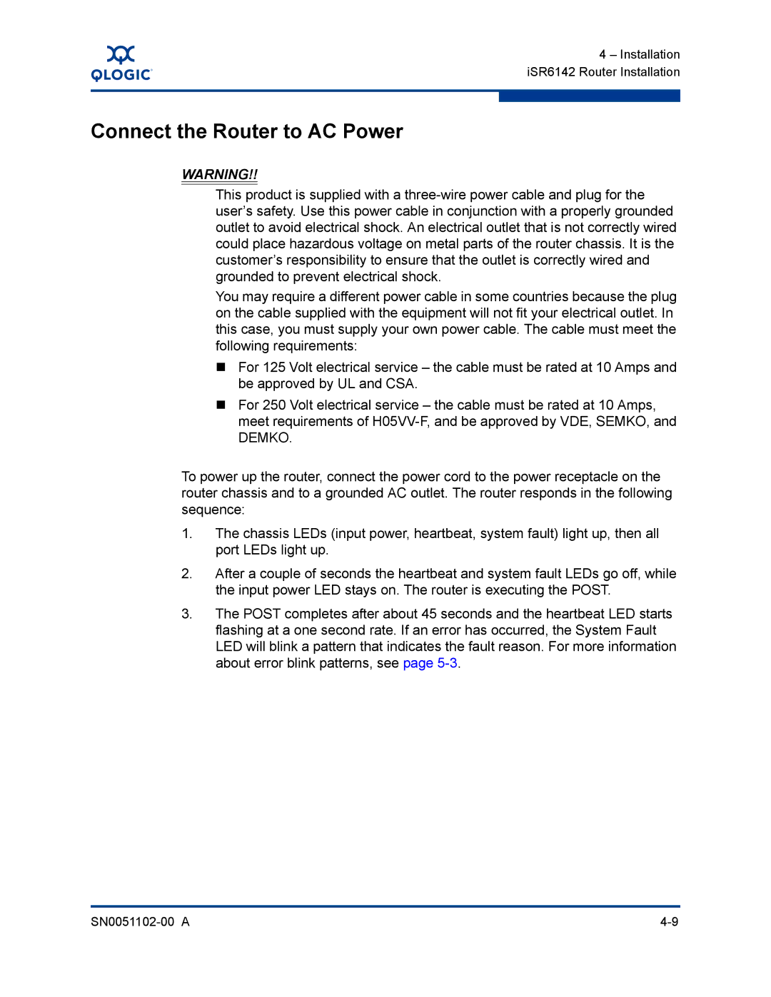 Q-Logic ISR6142 manual Connect the Router to AC Power, Demko 