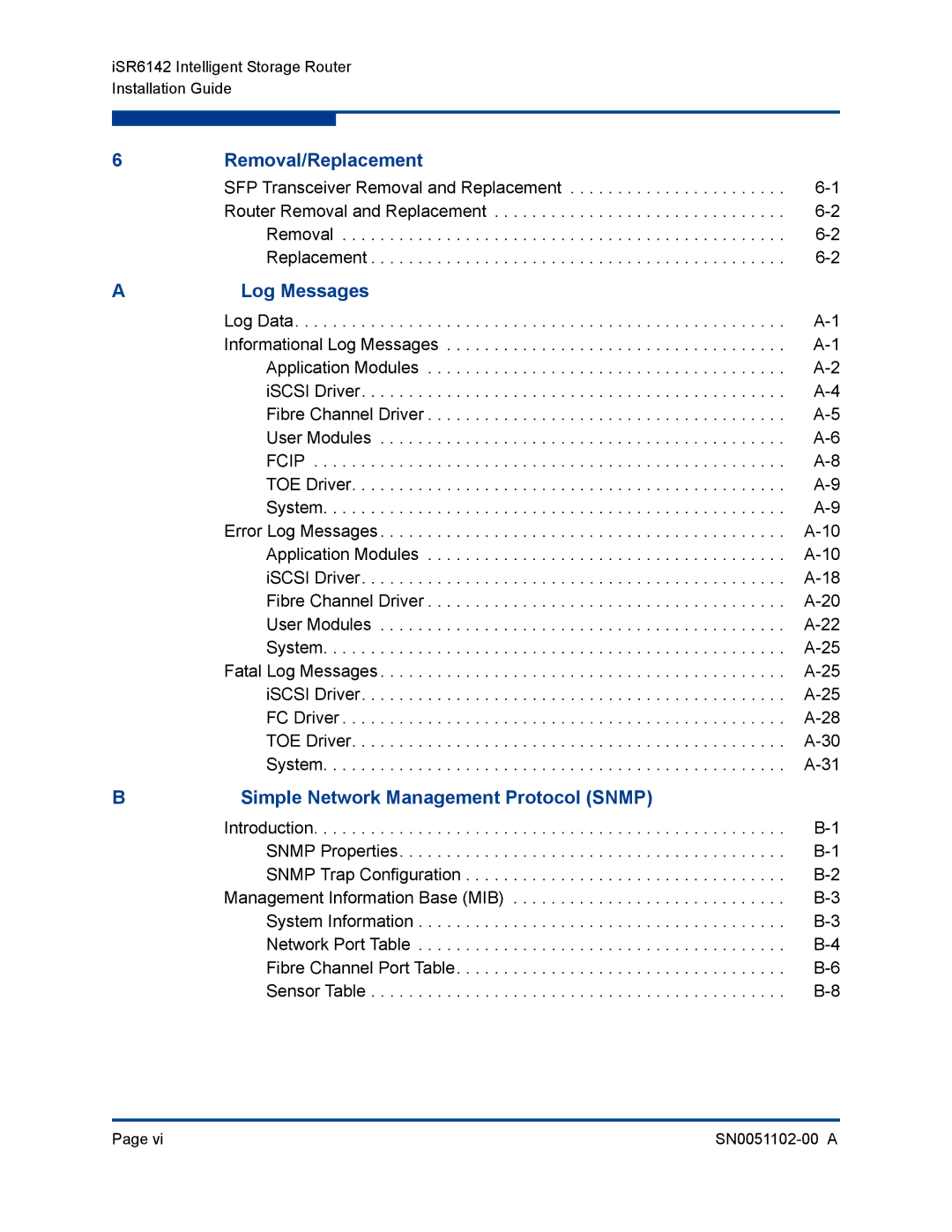 Q-Logic ISR6142 manual Removal/Replacement 