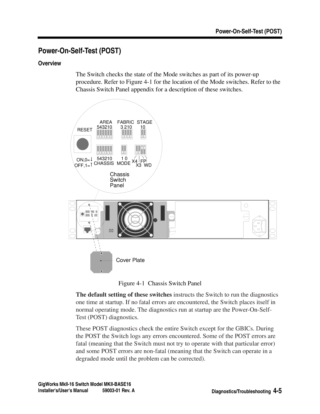 Q-Logic MKII-BASE16 user manual Power-On-Self-Test Post, Overview 