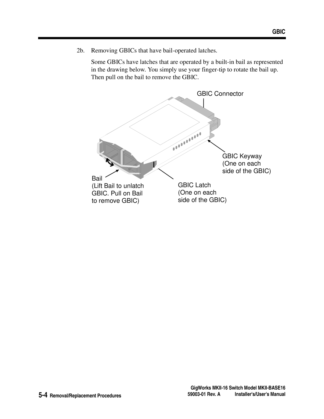 Q-Logic MKII-BASE16 user manual 4Removal/Replacement Procedures 