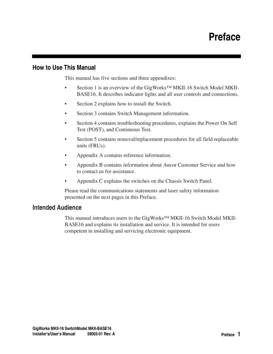 Q-Logic MKII-BASE16 user manual How to Use This Manual, Intended Audience 