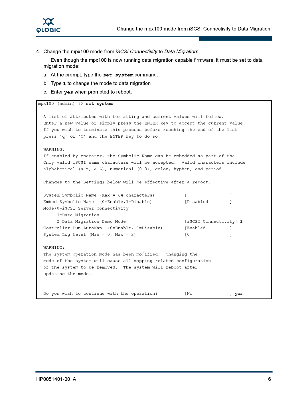 Q-Logic MPX100 manual Yes 