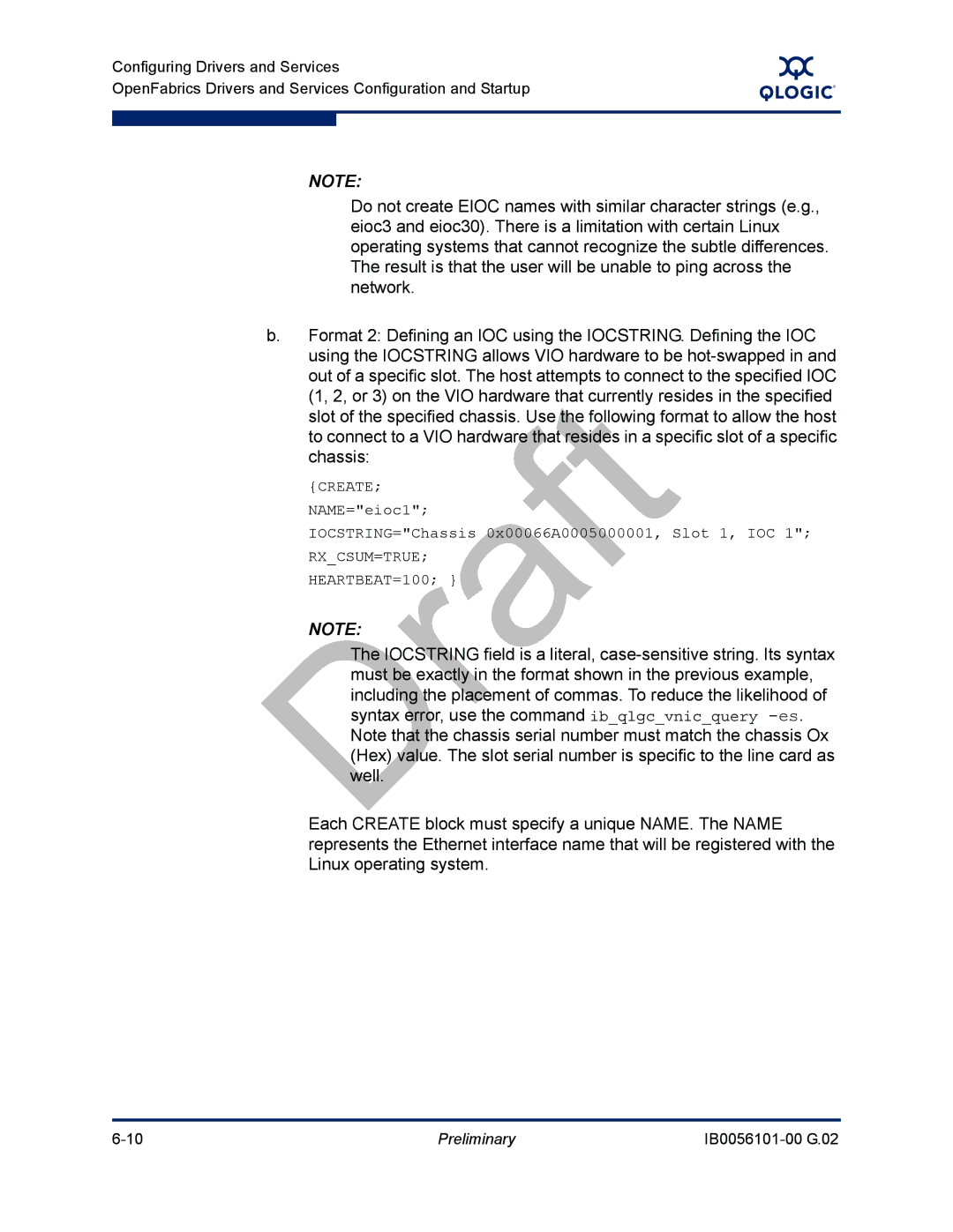 Q-Logic OFED, IB0056101-00 G.02 manual RX CSUM=TRUE HEARTBEAT=100 