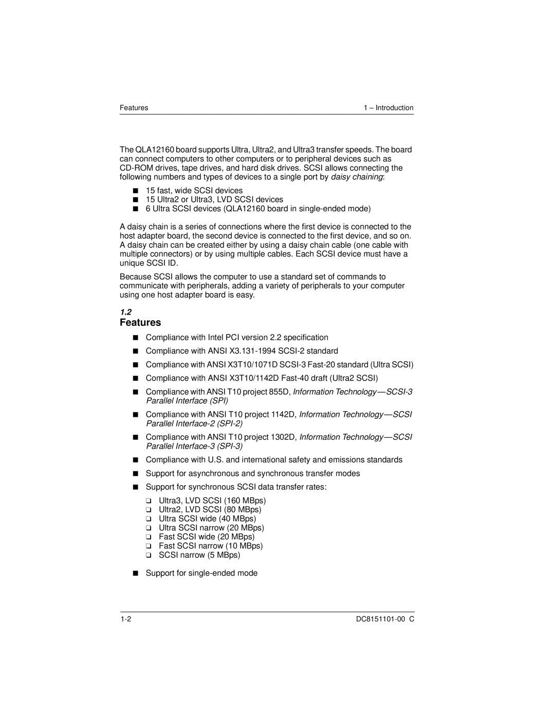 Q-Logic QLA12160 manual Features 