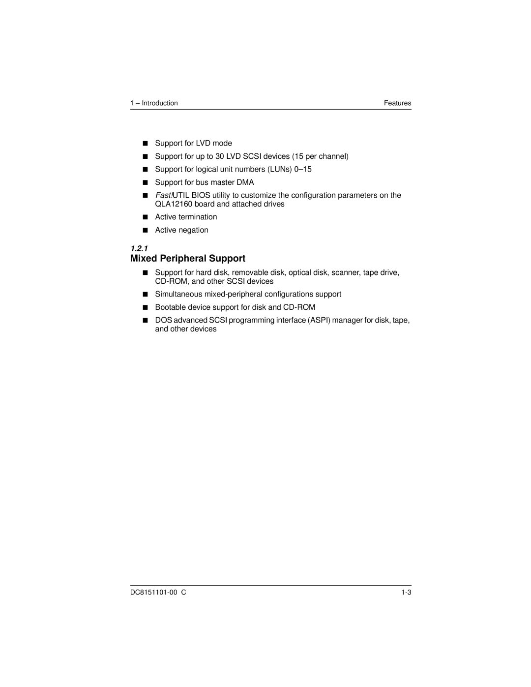 Q-Logic QLA12160 manual Mixed Peripheral Support 