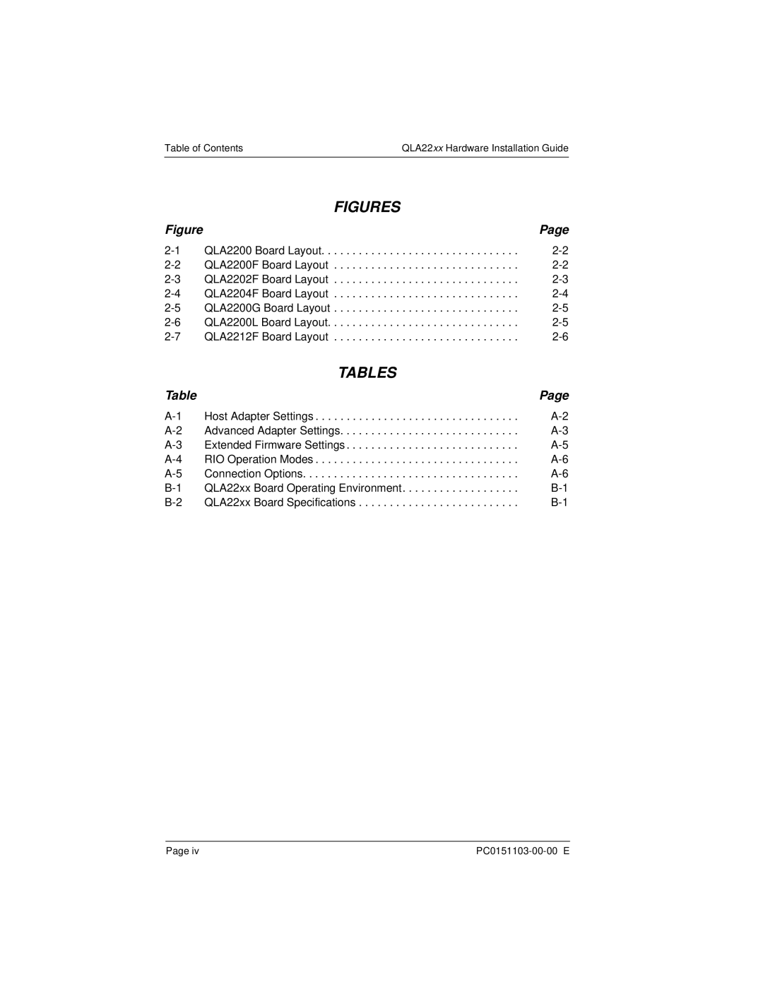 Q-Logic QLA22XX manual Figures 