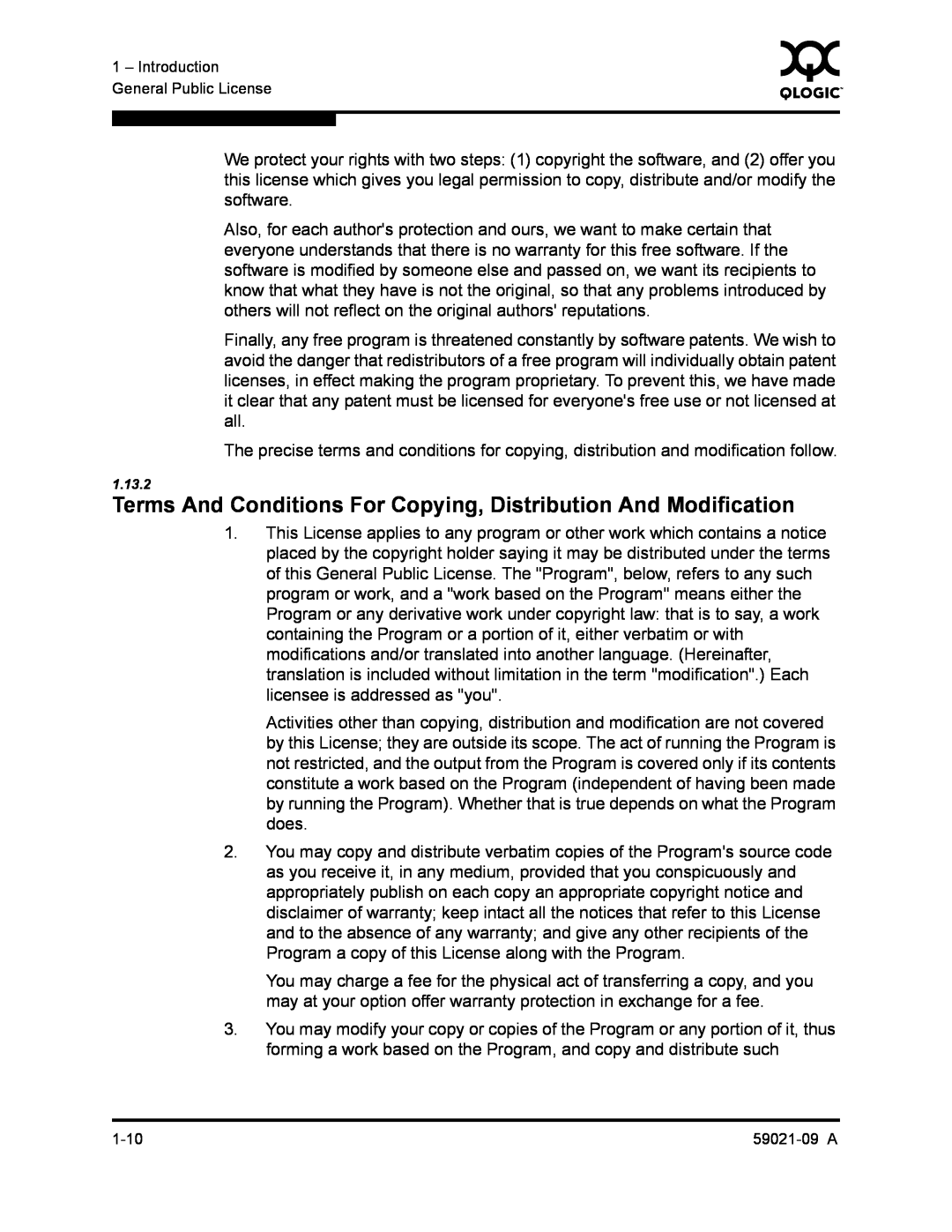 Q-Logic QLA2342, SB2A-16B manual Terms And Conditions For Copying, Distribution And Modification 