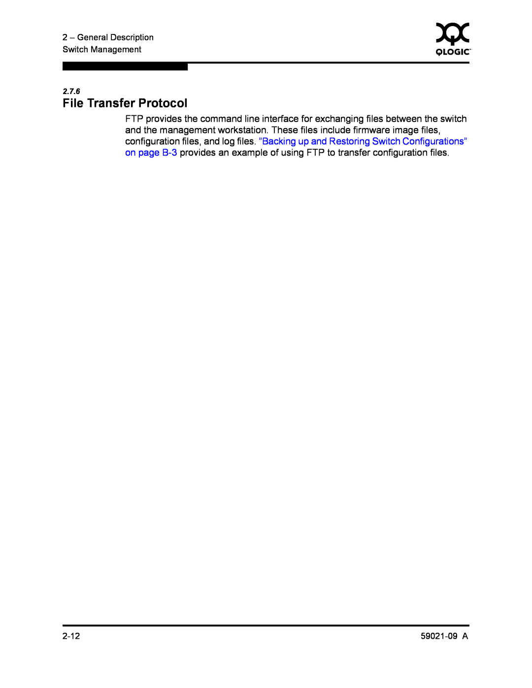 Q-Logic QLA2342, SB2A-16B manual File Transfer Protocol, 2.7.6 