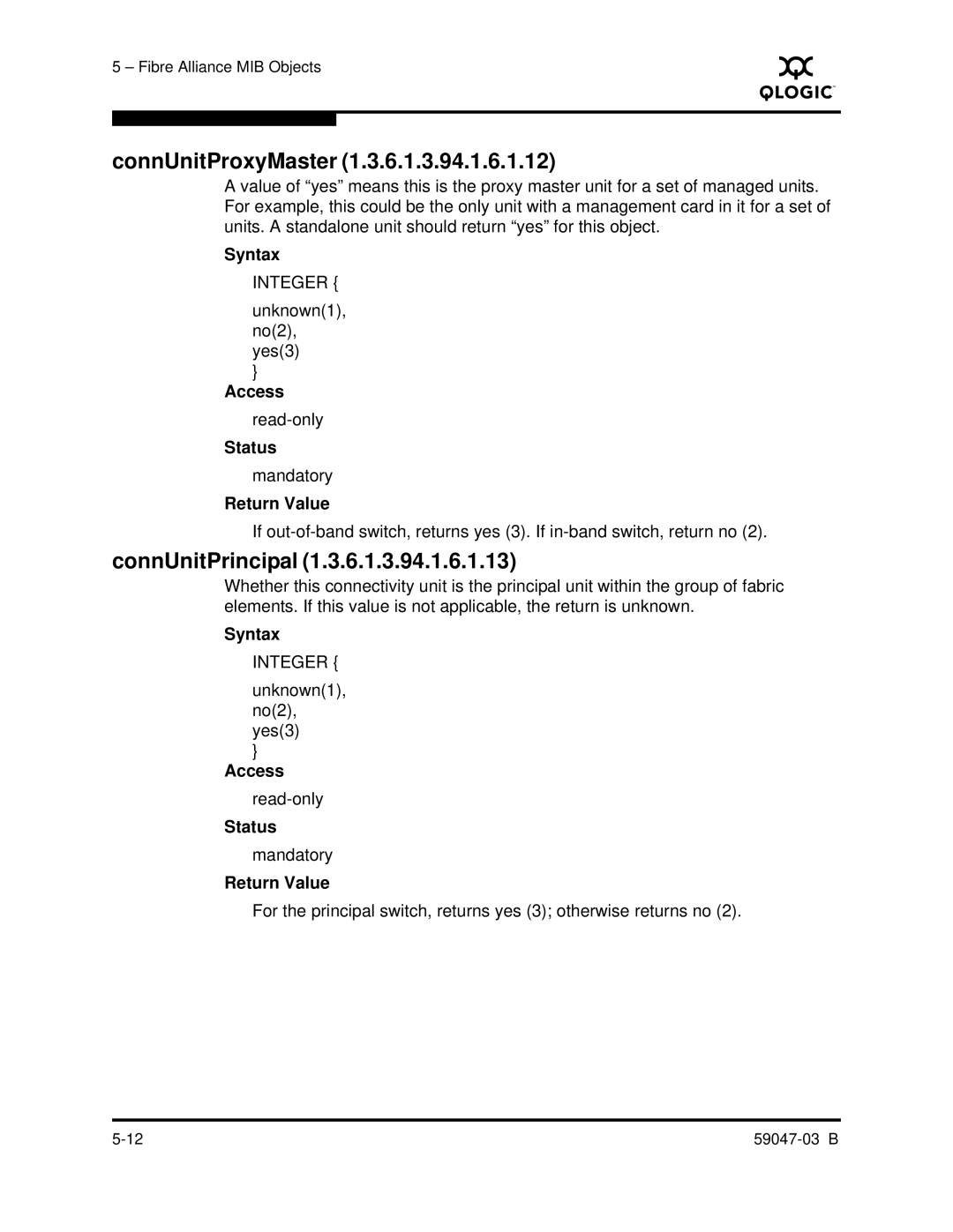 Q-Logic SANBOX2 manual ConnUnitProxyMaster, ConnUnitPrincipal 