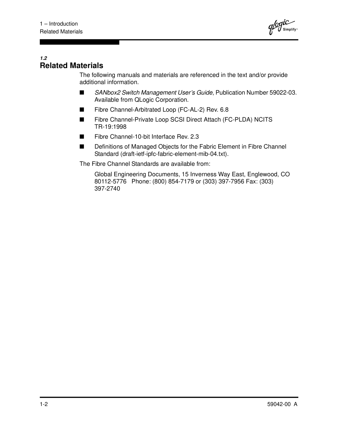 Q-Logic SANBOX2-8C manual Related Materials 