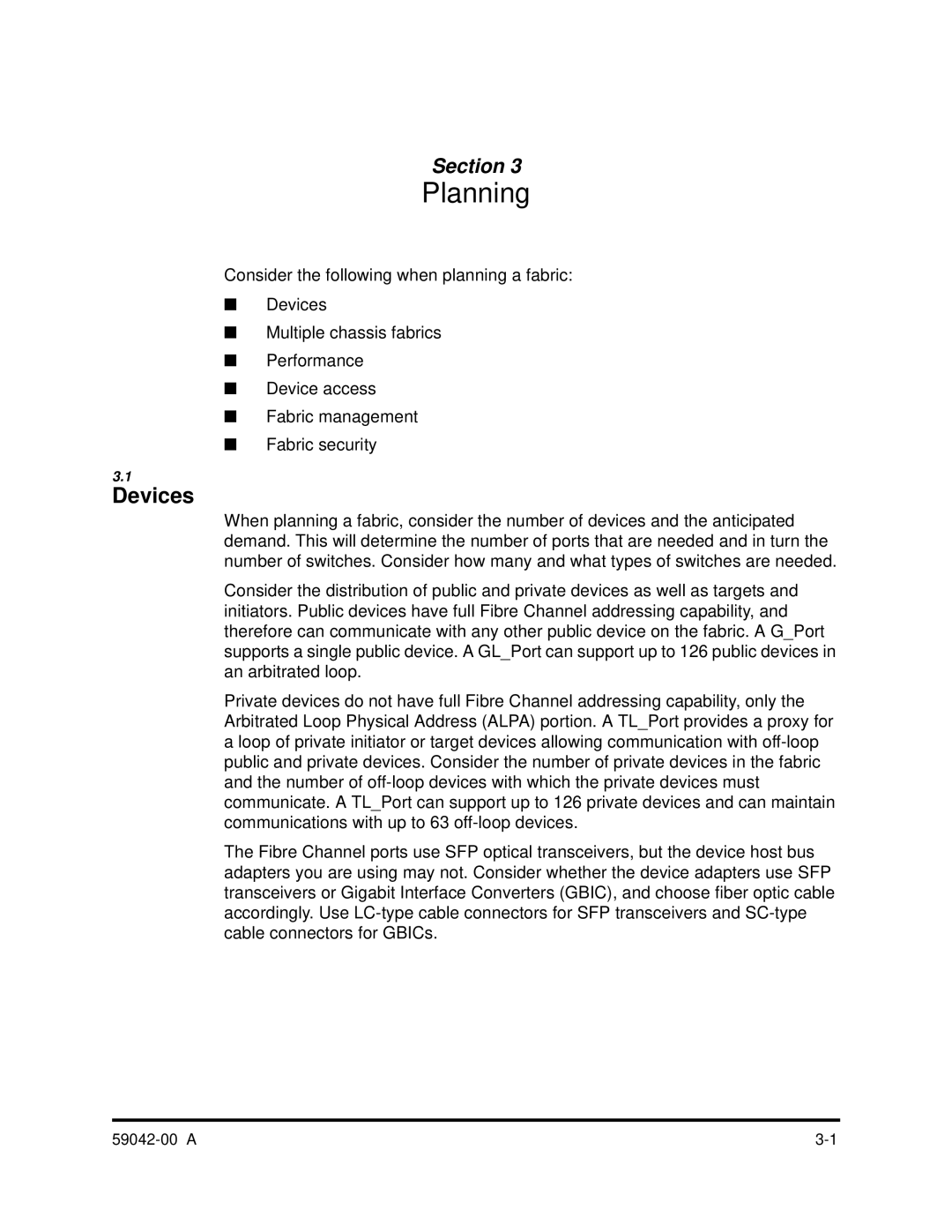 Q-Logic SANBOX2-8C manual Planning, Devices 