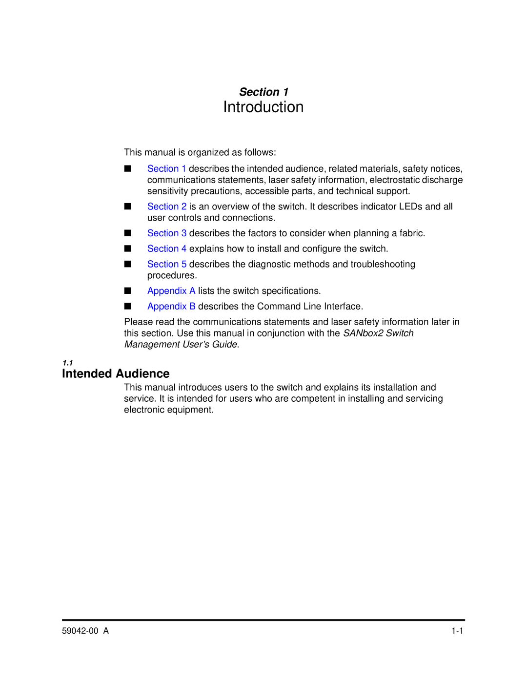 Q-Logic SANBOX2-8C manual Introduction, Intended Audience 