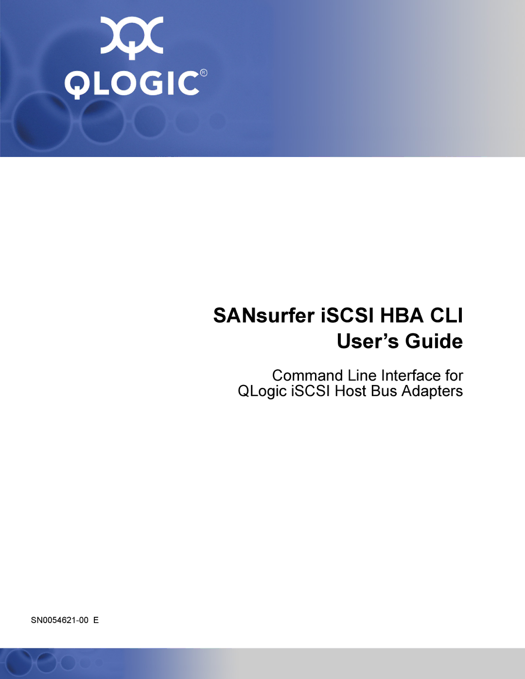 Q-Logic SN0054621-00 E manual SANsurfer iSCSI HBA CLI User’s Guide 