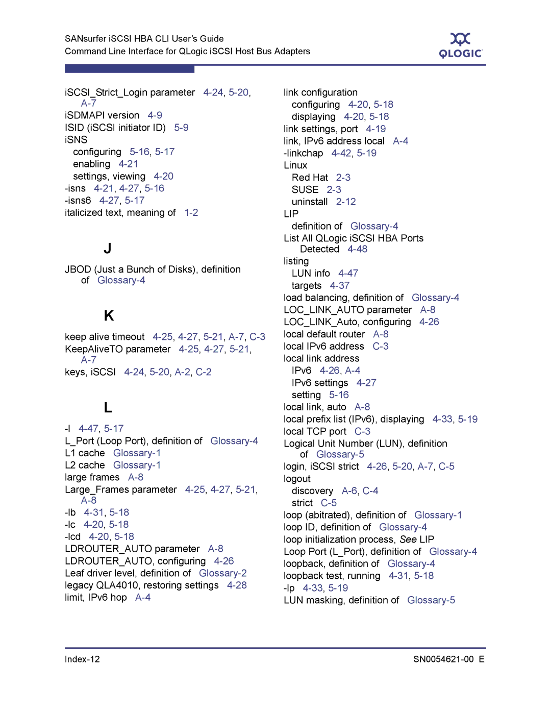 Q-Logic SN0054621-00 E manual Suse, Lip 