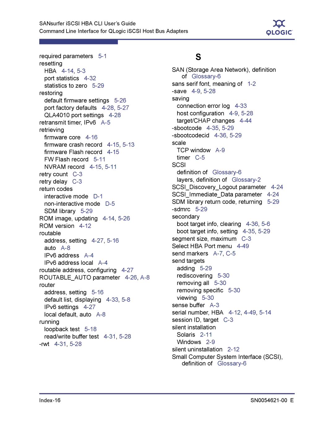 Q-Logic SN0054621-00 E manual 35,5-29, Scsi, C-5, 12,4-49,5-14 