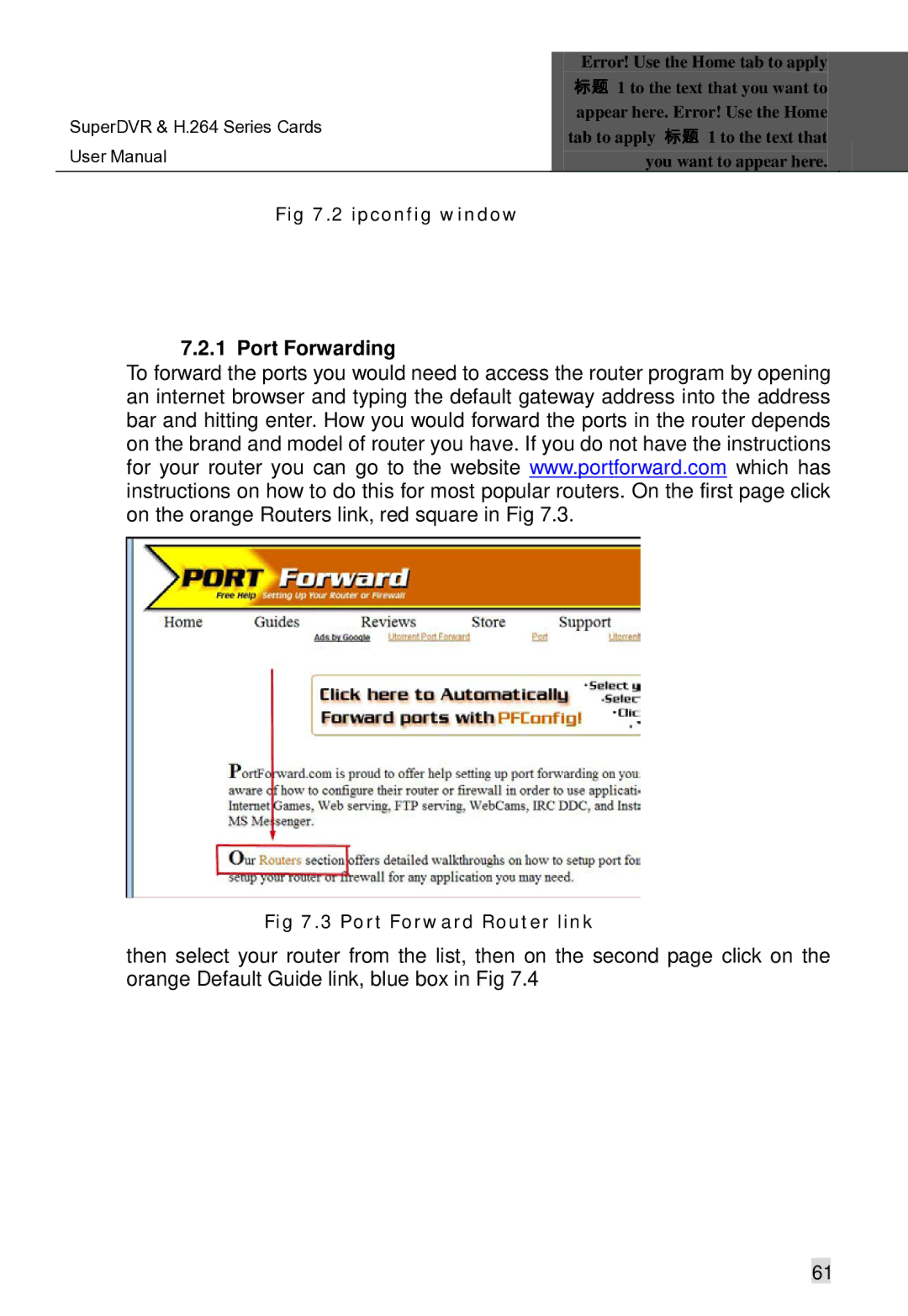 Q-See Computer Hardware manual Port Forwarding 