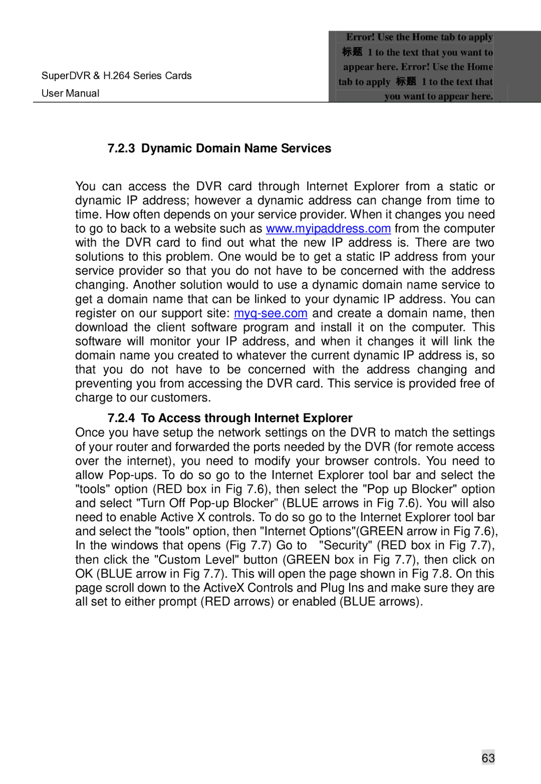 Q-See Computer Hardware manual SuperDVR & H.264 Series Cards 