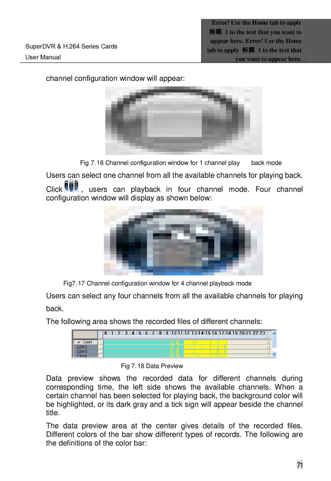 Q-See Computer Hardware manual Channel configuration window will appear 